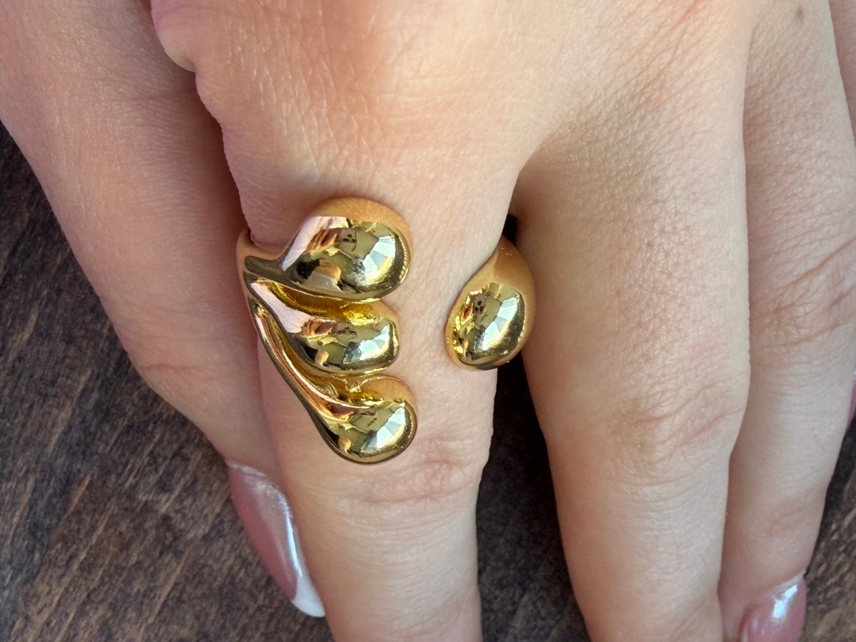 Gold Tutanel Yüzük - Muas Aksesuar