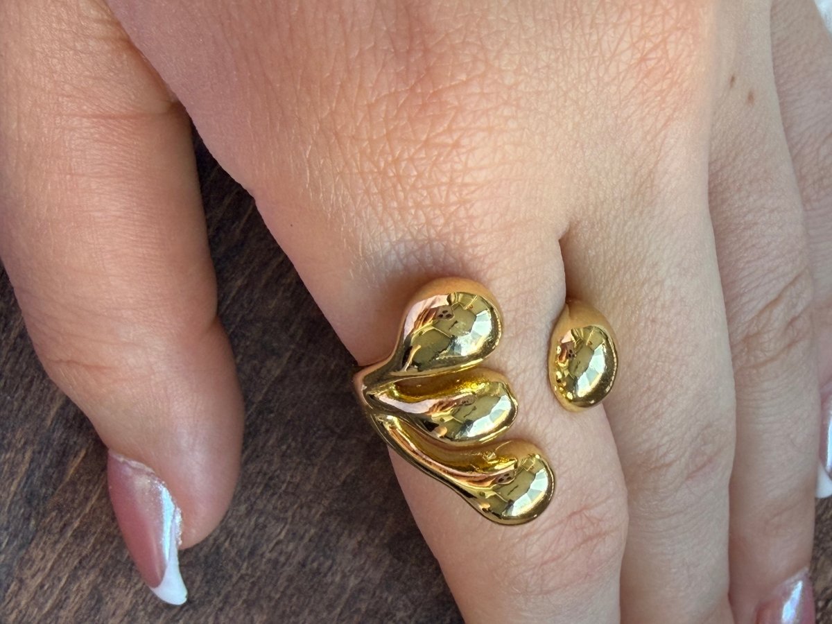 Gold Tutanel Yüzük - Muas Aksesuar