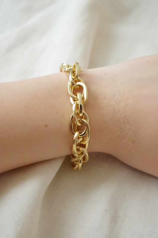 Gold Monaco Zincir Bileklik lifestyle