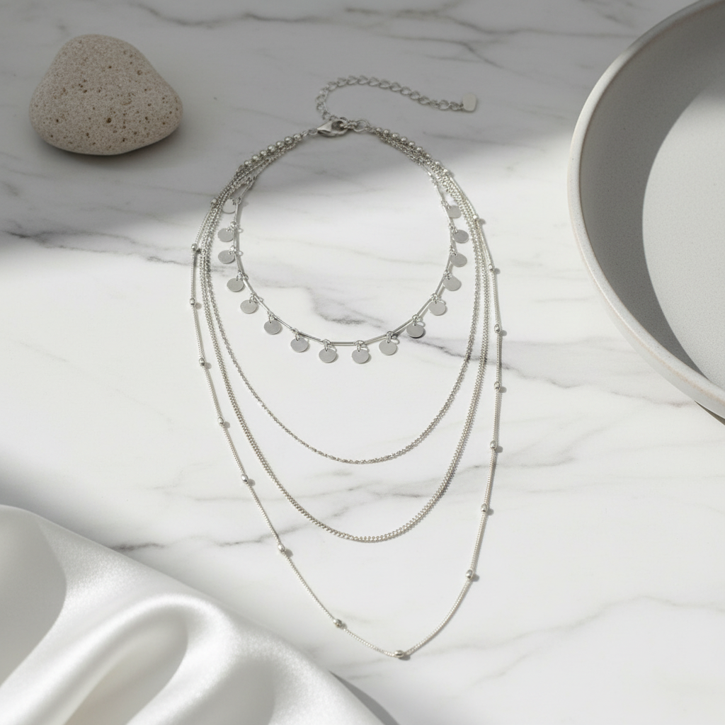 Flatlay – Beyaz mermer