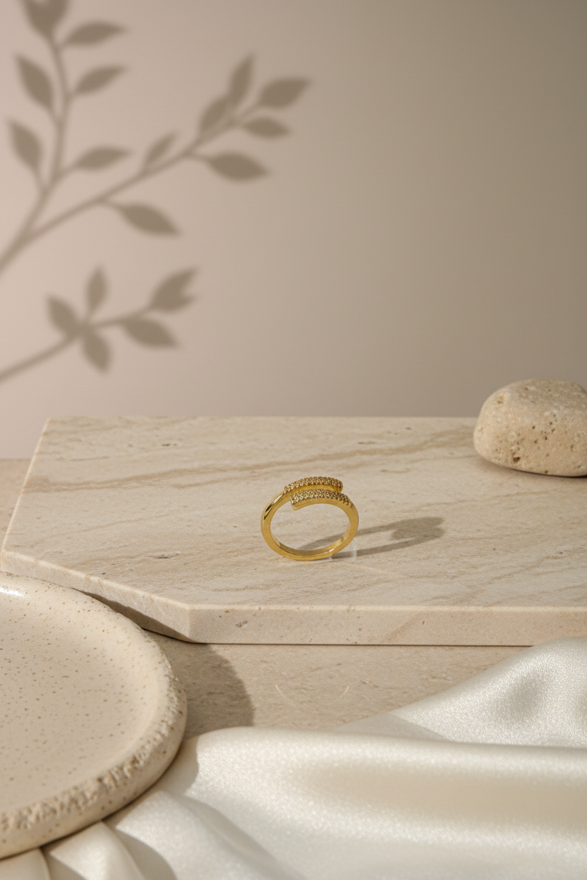 Gold Taşlı Kuğu – Flatlay