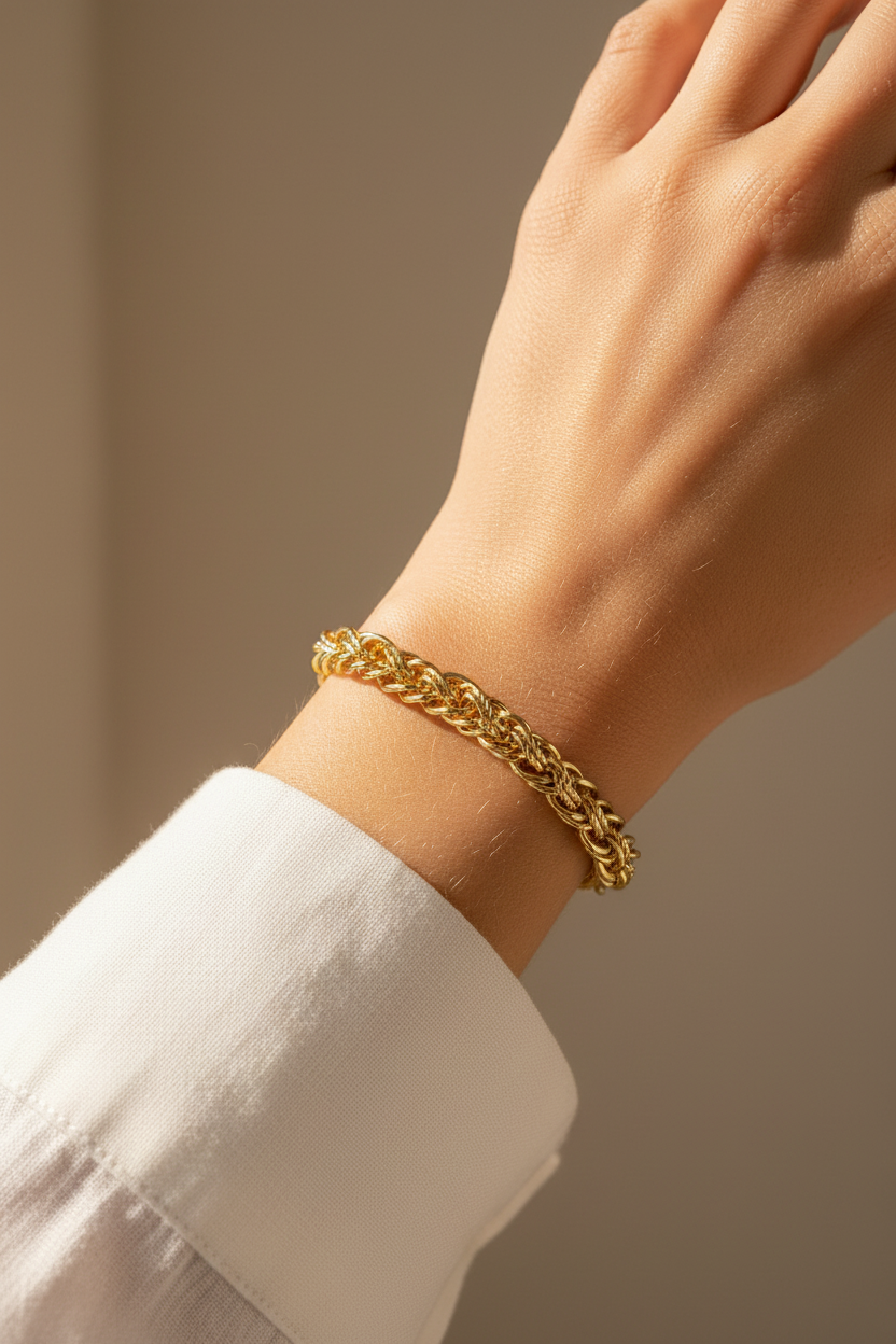 Gold Yaldızlı Zincir – Lifestyle 1