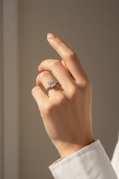 Silver 3 Taşlı Baget – Lifestyle 1