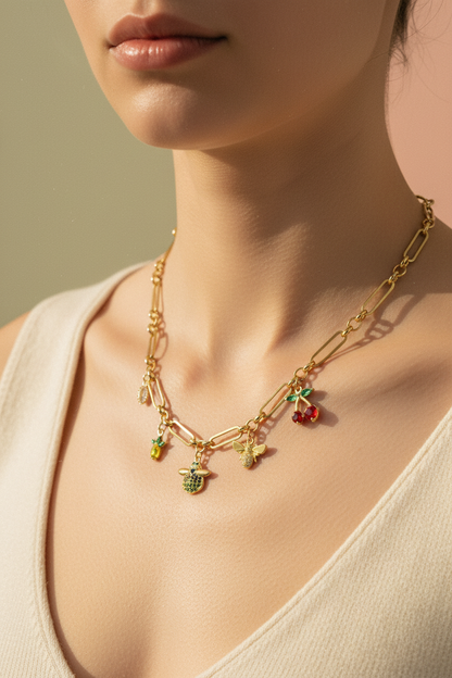 Gold Sun Charm – Lifestyle 1