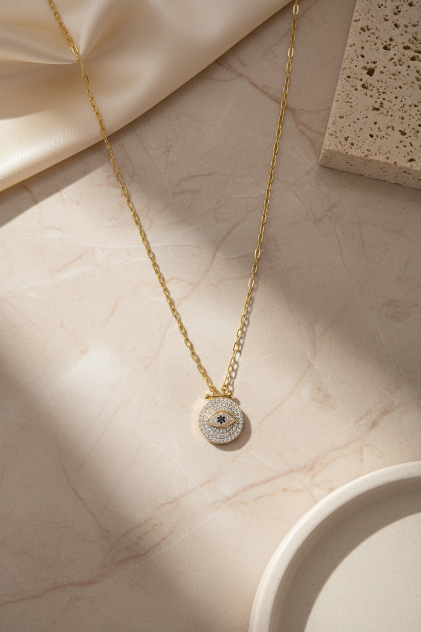 Gold Göz Detaylı – Flatlay
