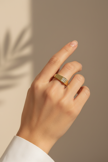 Gold Taşlı Düz – Lifestyle 1