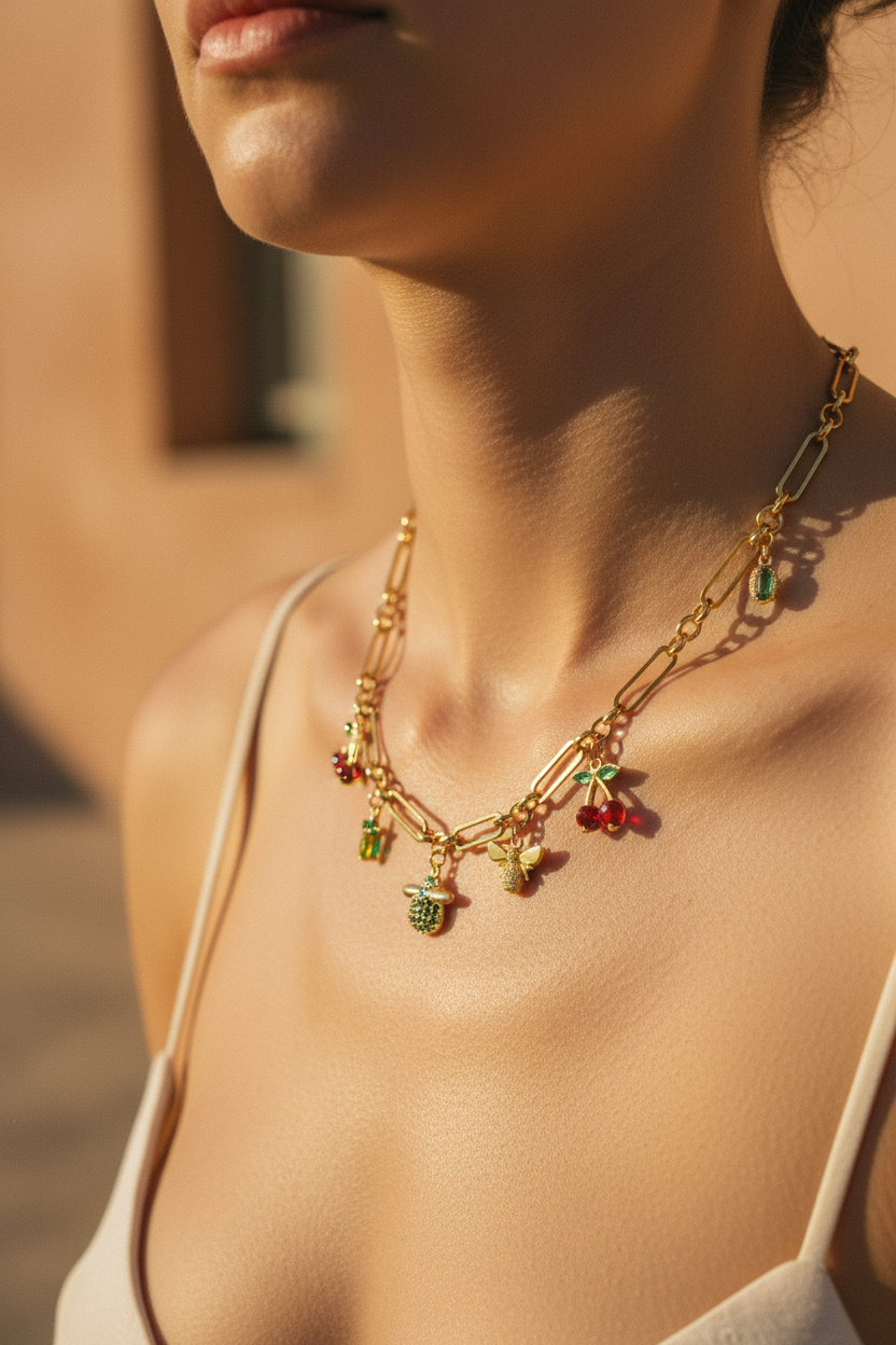 Gold Sun Charm – Lifestyle 2