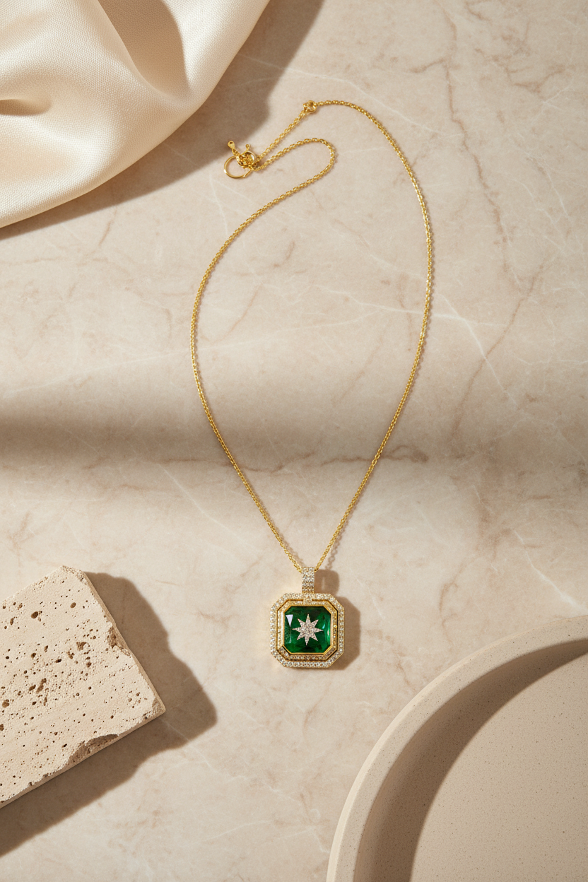 Gold Yeşil Yıldız – Flatlay