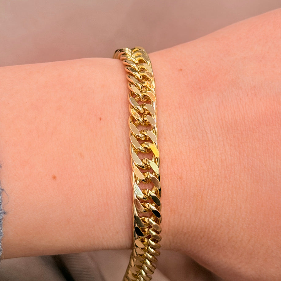 Gold Düz Zincir Bileklik
