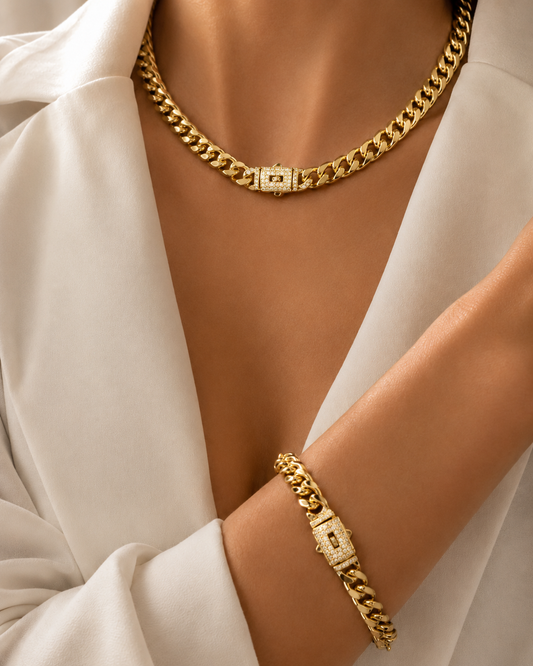 Gold Gurmet Zincir Kolye & Bileklik