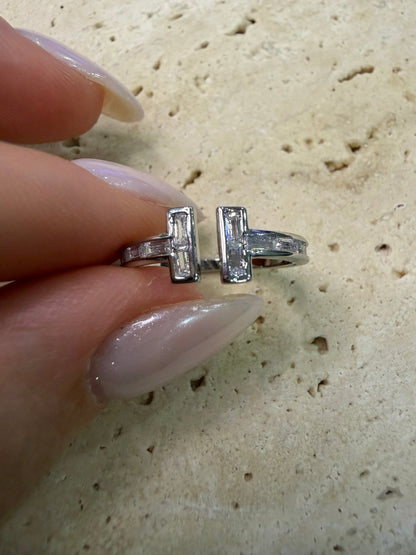 Silver Taşlı H Yüzük - Muas Aksesuar
